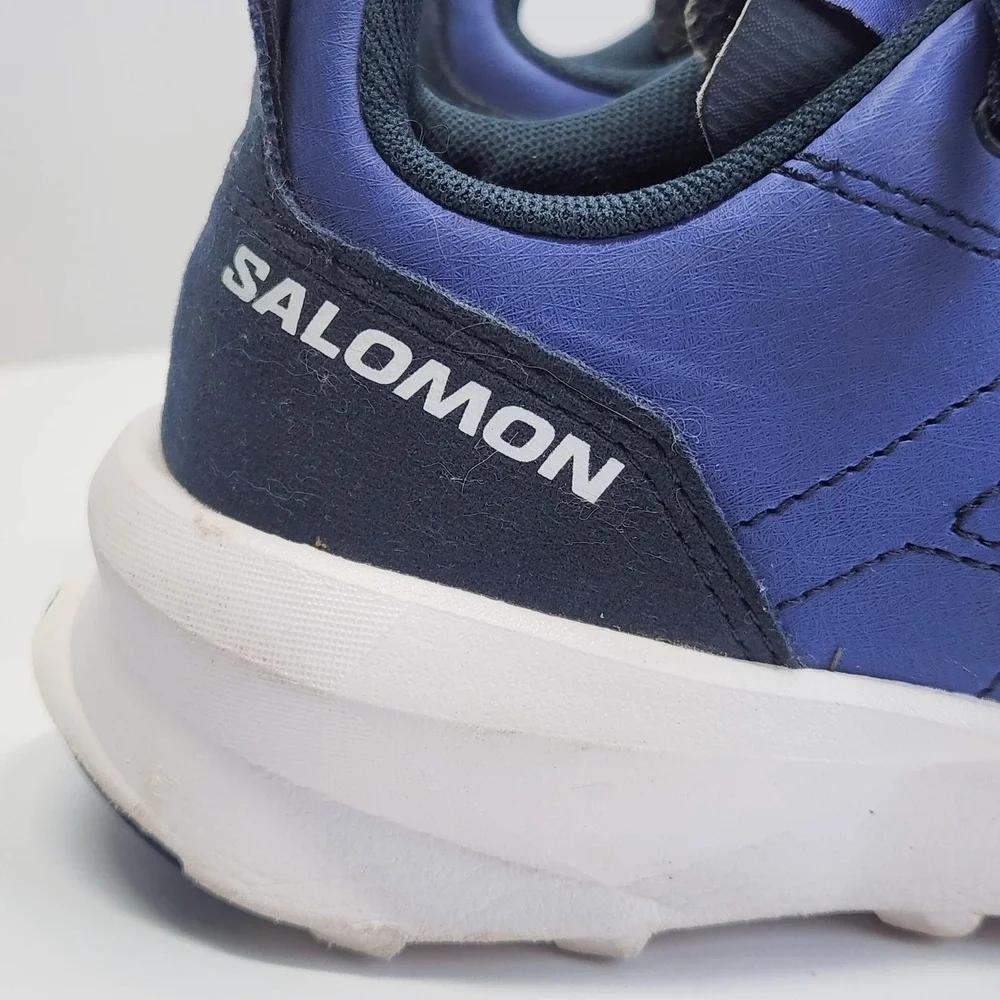 Salomon Shoes Youth Size 4 Blue Contagrip Low Top Trail Running Sneakers 472810